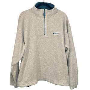 Polar Dog Big Dogs Tan Pullover Fleece 1-4 Zip Oversized Boxy Fit Mens Size Med